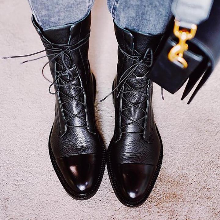 Althea - Timeless Lace-Up Ankle Boots