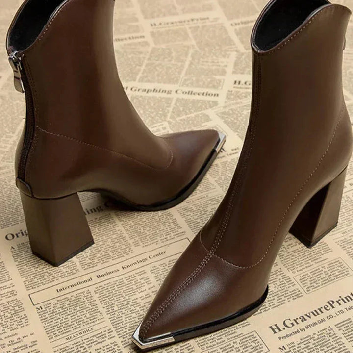 Felice - Sleek Pointed Toe Ankle Boots
